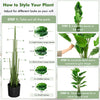 5 feet artificial monstera deliciosa plant with 15 large leaves, made of durable PEVA, ideal for indoor and outdoor.