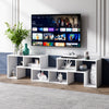 3 Pieces Adjustable TV Stand for TVs up to 65 Inch with Shelves-White - Gallery View 1 of 11