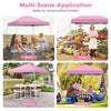 Pink 10 x 10 feet outdoor instant pop-up canopy, perfect for beach, market, backyard, and campsite gatherings.