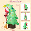Inflatable 7.6 FT Christmas tree with Santa and dog, featuring LED lights and premium waterproof fabric for outdoor use.