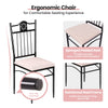 Ergonomic dining chair with sponged padded seat and reinforced steel frame, ideal for comfortable dining experiences.