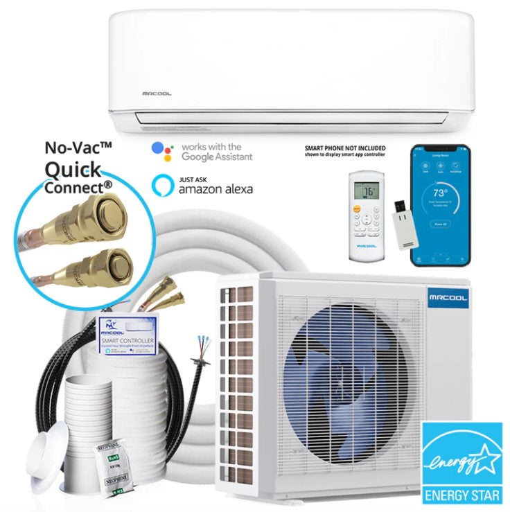 MRCOOL Ductless Mini-Split Air Conditioner & Heater DIY Complete System 18K BTU 208-230V/60Hz 4th Gen New