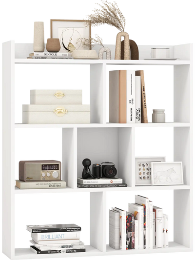 Costway 7-Cube Open-Back Bookshelf with Anti-Toppling Devices 63974518 New