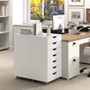 7-Drawer Chest Storage Dresser Floor Cabinet Organizer with Wheels-White - Gallery View 1 of 10