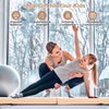 7 FT folding balance beam with removable suede cover, non-slip bottom, ideal for home gymnastics training.