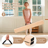 7 FT folding balance beam in khaki with removable suede cover and carrying handles for easy transport and storage.