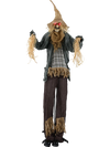 7 FT Halloween Decoration Animated Standing Scary Scarecrow with Light-up Eyes for Hunted Houses