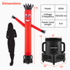 7 ft inflatable tube man with blower, featuring a bright smile and flowy hair, perfect for outdoor business promotion.