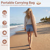 Brown 7 FT patio umbrella with fringe tassels, perfect for beach, garden, or poolside relaxation.
