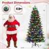 7 FT pre-lit artificial Christmas tree with a convenient foot pedal for easy lighting control and festive charm.