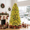 7 FT Pre-Lit Artificial Christmas Tree with Warm White and Multicolor LED Lights for Indoor - Gallery View 1 of 12