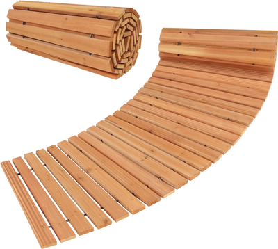 Costway 7' Wooden Garden Pathway Anti-Slip Surface for Gardens Patios 59767359 New