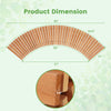 Curved 7 FT wooden garden pathway dimensions with anti-slip surface, ideal for patios and garden pathways.