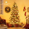 7 Feet Pre-Lit Artificial Christmas Tree with 8 Modes LED Lights with Berries - Gallery View 1 of 11
