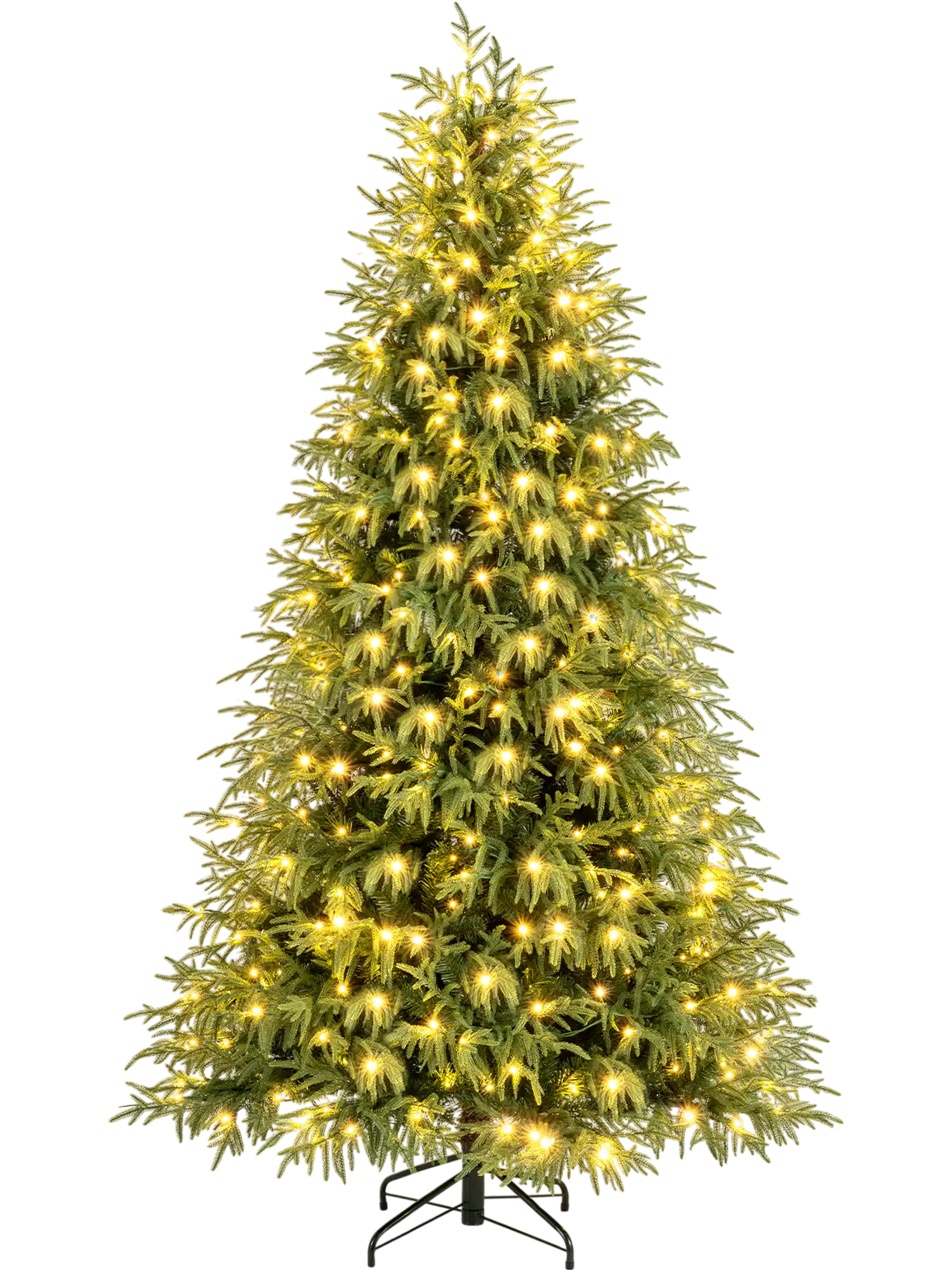 Costway Pre-Lit Artificial Christmas Tree Hinged Faux Xmas Soft Branch Tips 38810434 New