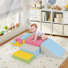 Colorful 7-piece foam climbing blocks for toddlers, enhancing motor skills and creativity in a safe indoor play.