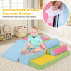 Colorful 7-piece foam climbing blocks for toddlers with hook and loop fastener design for safe indoor play and motor.