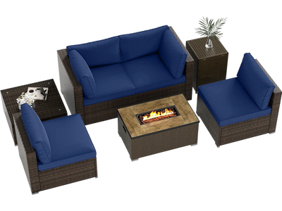 Costway 7-Piece Outdoor Patio Furniture Set w/ 32