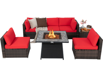 Costway 7-Piece Patio Furniture Set w/ 35