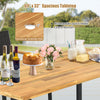 Spacious 69" x 32" acacia wood tabletop with 2" umbrella hole, perfect for 6 people, ideal for outdoor dining.
