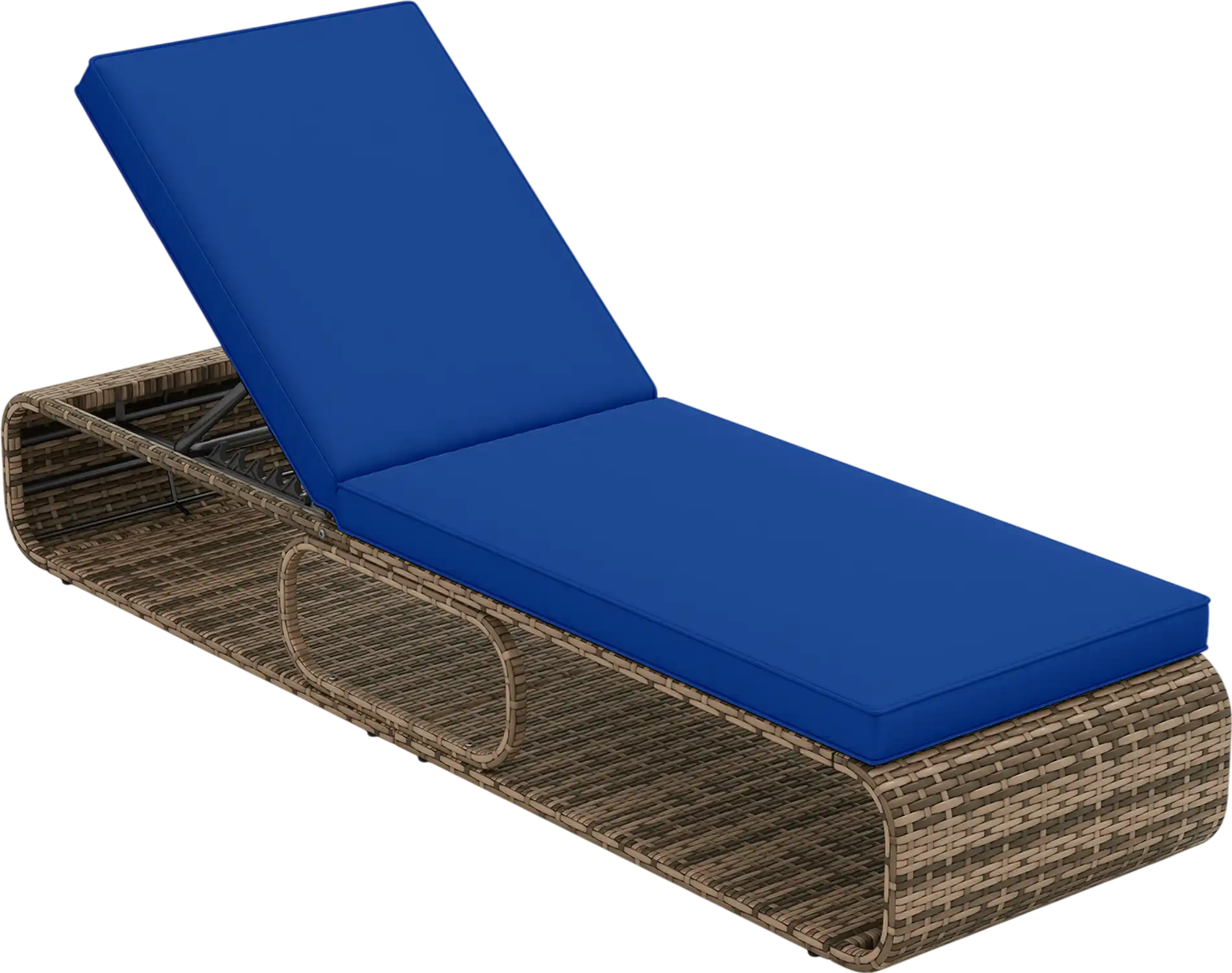 Costway 7-Position Adjustable PE Rattan Outdoor Chaise Lounge Chair 479362815 New