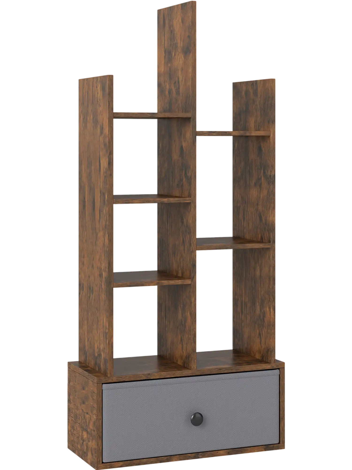 Costway 7-Tier Open-Back Bookshelf with Drawer 21867359 New