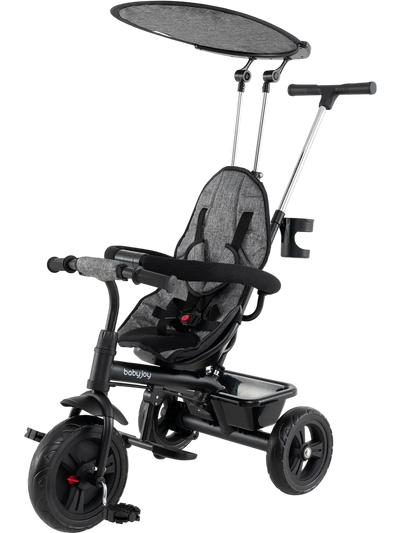 Costway 7-in-1 Baby Stroller Tricycle Adjustable Canopy Foldable Footrests 33834130 New