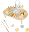7-in-1 Toddler Activity Table Montessori Sensory Toy for 12 Month+ Wooden Musical Play Table