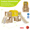 7-in-1 toddler slide set with climber, basketball hoop, and castle design, suitable for indoor and outdoor play.