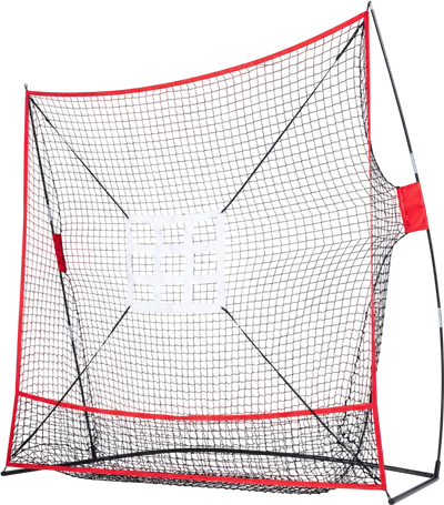 Costway 7' x 7.4' Baseball Practice Net 2 Strike Zones Ball Collection System 82057205 New