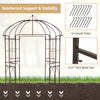 Detailed view of the birdcage shape garden arbor, showcasing the sturdy metal frame and anti-rust coating for outdoor.