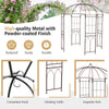 Birdcage shape garden arbor in vintage bronze, featuring a sturdy metal frame and a convenient top hook for hanging.