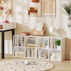 8-Cube Bookcase Bookshelf with 2 Anti-Tipping Kits Storage Organizer-White - Gallery View 1 of 11