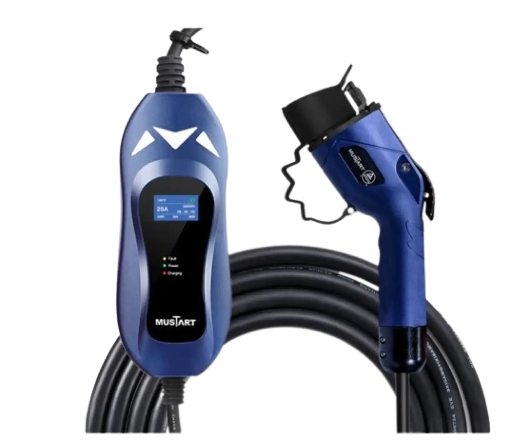 Mustart Power Level 2 EV 25A 25' Cable NEMA 14-30 Portable Charger New