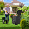 80-Gallon Outdoor Composter with Large Openable Lid and Bottom Exit Door-Black - Gallery View 1 of 10