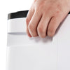 Close-up of the portable air conditioner's handle, showcasing its 3-in-1 design and easy mobility features.