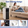 Portable air conditioner with remote control, 8000 BTU cooling, and adjustable blades for versatile comfort in any.