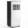 Portable 8000 BTU air conditioner with LED display, remote control, and adjustable blades for efficient cooling in.