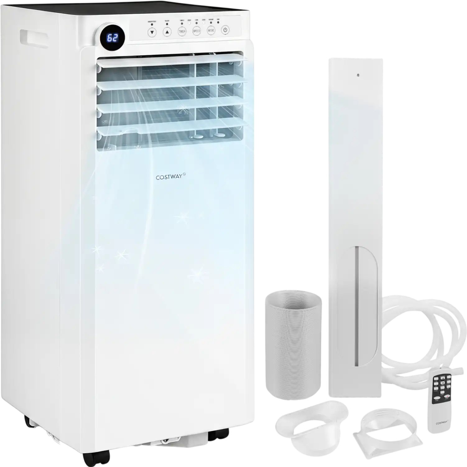 Costway 8000 BTU Portable Air Conditioner Dehumidifier 24H Timer 56877772 New
