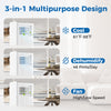 8000 BTU portable air conditioner showing cooling, dehumidifying, and fan modes for versatile indoor comfort.