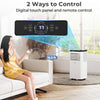 Digital touch panel of the 8000 BTU portable air conditioner with remote control, designed for large rooms up to 350.