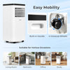 Portable 8000 BTU air conditioner with 4 wheels, digital control, and multifunctional design for large rooms up to 350.