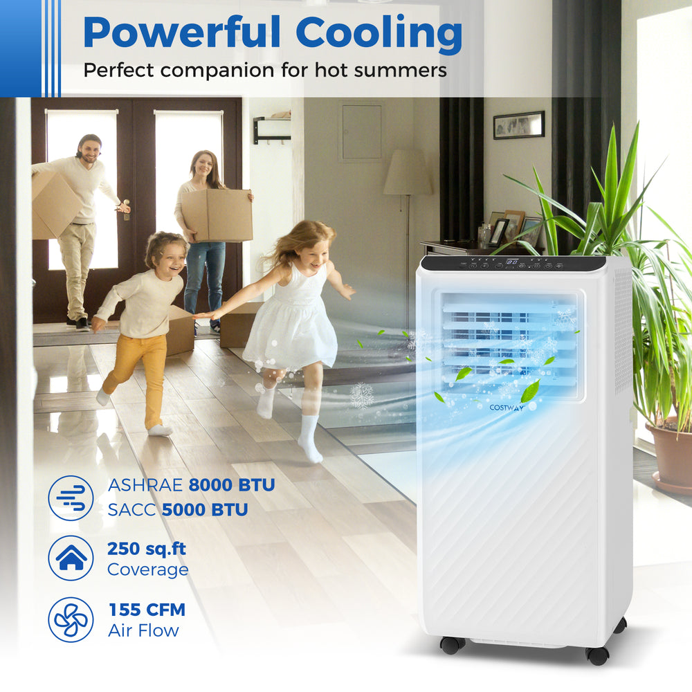 8000 BTU Portable Air Conditioner 3 in 1 Floor AC Unit with Fan and Dehumidifier - Gallery View 1 of 17