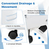Convenient drainage features of the 8000 BTU portable air conditioner with built-in handles and 360° universal wheels.