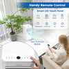 Portable air conditioner with remote control, smart LED touch panel, and 8000 BTU cooling for versatile home use.