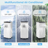 Portable air conditioner with remote control, 8000 BTU, functions as cooler, dehumidifier, and fan for 250 sq. ft.