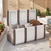 80 Gallon Patio Container with Lockable Lid for Packages and Garden-Beige - Gallery View 1 of 9