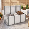 80 Gallon Patio Container with Lockable Lid for Packages and Garden-Gray - Gallery View 1 of 9