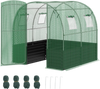 Walk-in greenhouse with 4 side mesh windows and a wide walkway for easy access and comfortable gardening activities.