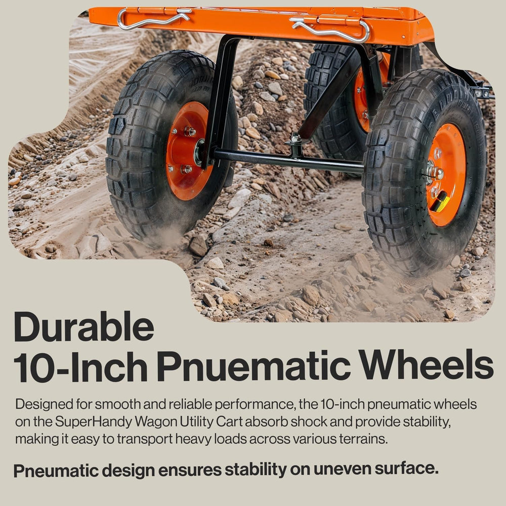 Super Handy GCAO011 Utility Wagon with Removable Sides 6 Cu. Ft. 400 Lbs Capacity New Canada Only